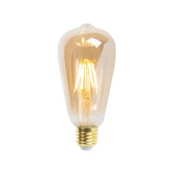 LUEDD Filament Lampen|Led Lampen*E27 dimmbare LED-Glühlampe ST64 goldline 5W 380 lm 2200K
