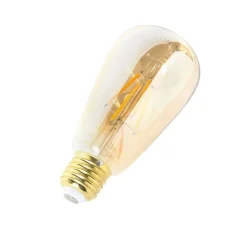LUEDD Filament Lampen|Led Lampen*E27 dimmbare LED-Glühlampe ST64 goldline 5W 380 lm 2200K