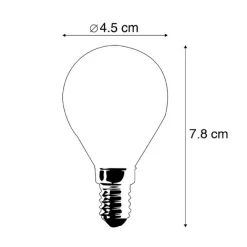 LUEDD Filament Lampen|Led Lampen*E14 dimmbare LED-Glühlampe 5W 470 lm 2700K