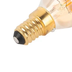 LUEDD Filament Lampen|Led Lampen*E14 dimmbare LED-Kerzenlampe mit Filamentspitze 240V 3W 250 lm