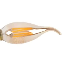 LUEDD Filament Lampen|Led Lampen*E14 dimmbare LED-Kerzenlampe mit Filamentspitze 240V 3W 250 lm