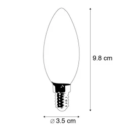 LUEDD Filament Lampen|Led Lampen*E14 dimmbare LED-Kerzenlampe B35 5W 380 lm 2700K