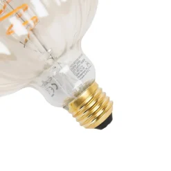 Calex Led Lampen|Wohnzimmerlampen*E27 dimmbare LED-Lampe G125 Bernstein 4W 200 lm 2000K