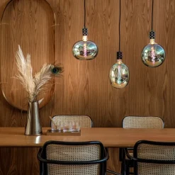 Calex Led Lampen*E27 dimmbare LED-Lampe G170 Regenbogen 4W 40 lm 2000K