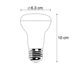 LUEDD Led Lampen*E27 dimmbare LED-Lampe R63 6.2W 520 lm 2700K