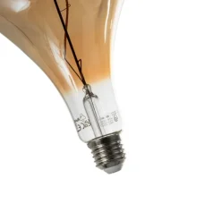 LUEDD Led Lampen*E27 Dimmbare LED-Lampe Spiralfilament PS160 Spiegelgold 6W 100 lm 1800K