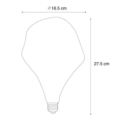 LUEDD Led Lampen*E27 Dimmbare LED-Lampe Spiralfilament PS160 Spiegelgold 6W 100 lm 1800K