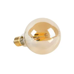 LUEDD Filament Lampen|Led Lampen*E27 Dimm-zu-Warm-LED-Lampe G95 Gold 8W 806 lm 2000-2700K