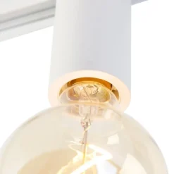 QAZQA Deckenstrahler|Aufbaustrahler*E27 Fassung mit Schienenaufhängung für 1-Phasenschiene weiß - Iconic Jeana