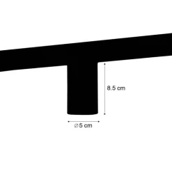 QAZQA Deckenstrahler|Aufbaustrahler*E27 Fassung mit Schienenaufhängung für 1-Phasenschiene weiß - Iconic Jeana