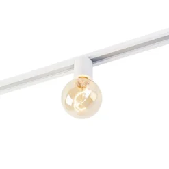 QAZQA Deckenstrahler|Aufbaustrahler*E27 Fassung mit Schienenaufhängung für 1-Phasenschiene weiß - Iconic Jeana