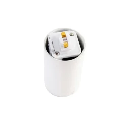 QAZQA Deckenstrahler|Aufbaustrahler*E27 Fassung mit Schienenaufhängung für 1-Phasenschiene weiß - Iconic Jeana