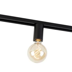 QAZQA Schlafzimmerlampen|Küchenlampen*E27 Fassung mit Schienenaufhängung für 1-Phasenschiene Schwarz - Iconic Jeana