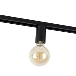 QAZQA Schlafzimmerlampen|Küchenlampen*E27 Fassung mit Schienenaufhängung für 1-Phasenschiene Schwarz - Iconic Jeana