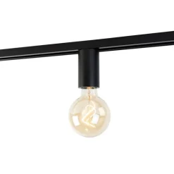 QAZQA Schlafzimmerlampen|Küchenlampen*E27 Fassung mit Schienenaufhängung für 1-Phasenschiene Schwarz - Iconic Jeana