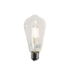 LUEDD Filament Lampen|Led Lampen*E27 LED Filament Glühbirnen ST64 Klar 4W 470 lm 2700K