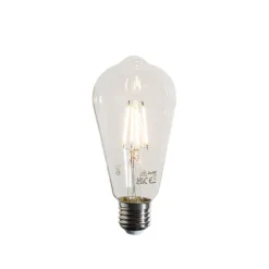 LUEDD Filament Lampen|Led Lampen*E27 LED Filament Glühbirnen ST64 Klar 4W 470 lm 2700K