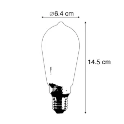 LUEDD Filament Lampen|Led Lampen*E27 LED Glühlampe Braunglas 2.5W 120lm 1800K