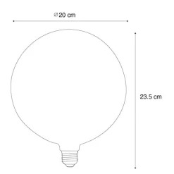 LUEDD Filament Lampen|Led Lampen*E27 LED-Glühbirne G200 Weiß 4W 250lm 1800K