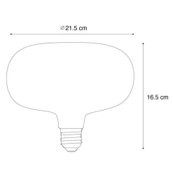 LUEDD Filament Lampen|Led Lampen*E27 LED-Glühbirne P215 Weiß 3,4W 150lm 1800K