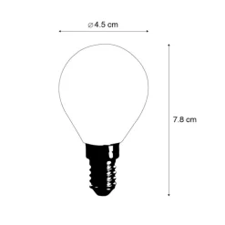 LUEDD Led Lampen*E14 LED-Glühlampe Filament P45 4W 470 lm 2700K