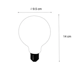 LUEDD Led Lampen*E27 LED-Lampe G95 klar 2,2W 470 lm 2700K
