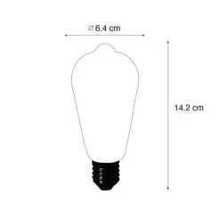 LUEDD Led Lampen*E27 LED-Lampe ST64 klar 2,2W 470 lm 2700K