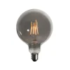 LUEDD Filament Lampen|Led Lampen*E27 3-Stufen-dimmbare LED Rauch G125 4W 450lm 1900K