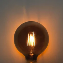 LUEDD Filament Lampen|Led Lampen*E27 3-Stufen-dimmbare LED Rauch G125 4W 450lm 1900K