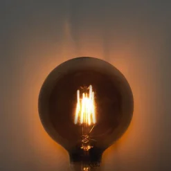 LUEDD Filament Lampen|Led Lampen*E27 3-Stufen-dimmbare LED Rauch G125 4W 450lm 1900K