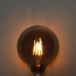 LUEDD Filament Lampen|Led Lampen*E27 3-Stufen-dimmbare LED Rauch G125 4W 450lm 1900K