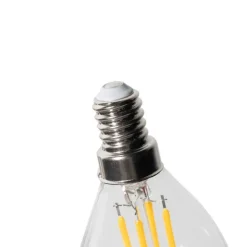 LUEDD Filament Lampen|Led Lampen*E14 3-Stufen-Dimmbare LED-Glühbirne P45 Klar 5W 470 lm 3000K