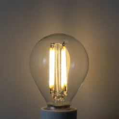 LUEDD Filament Lampen|Led Lampen*E14 3-Stufen-Dimmbare LED-Glühbirne P45 Klar 5W 470 lm 3000K