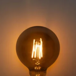 LUEDD Filament Lampen|Led Lampen*E27 3-Stufen-Dimmbare LED-Glühbirne Rauch G95 4W 200 lm 1900K