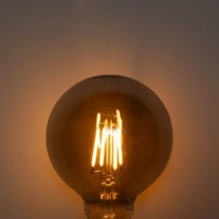 LUEDD Filament Lampen|Led Lampen*E27 3-Stufen-Dimmbare LED-Glühbirne Rauch G95 4W 200 lm 1900K