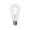 LUEDD Filament Lampen|Led Lampen*E27 3-Stufen-Dimmbare LED-Glühbirne ST64 Klar 6W 700 lm 2700K