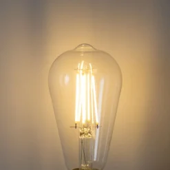 LUEDD Filament Lampen|Led Lampen*E27 3-Stufen-Dimmbare LED-Glühbirne ST64 Klar 6W 700 lm 2700K