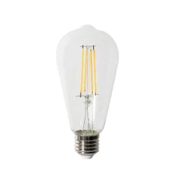 LUEDD Filament Lampen|Led Lampen*E27 3-Stufen-Dimmbare LED-Glühbirne ST64 Klar 6W 700 lm 2700K