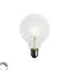 LUEDD Filament Lampen|Led Lampen*E27 3-Stufen-dimmbare LED-Glühbirne G95 4W 450lm 2700K