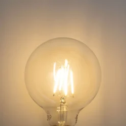 LUEDD Filament Lampen|Led Lampen*E27 3-Stufen-dimmbare LED-Glühbirne G95 4W 450lm 2700K