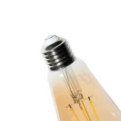 LUEDD Filament Lampen|Led Lampen*E27 3-Stufen-Dimmbare LED-Glühbirne ST64 Gold 6W 700 lm 2700K