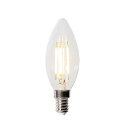 LUEDD Led Lampen|Filament Lampen*E14 3-Stufen-Dimmbare LED-Glühbirne B35 Klar 4W 450 lm 2700K