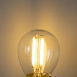 LUEDD Filament Lampen|Led Lampen*E27 3-Stufen-Dimmbare LED-Glühbirne P45 Klarglas 5W 470 lm 2700K