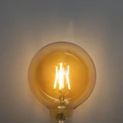 LUEDD Filament Lampen|Led Lampen*E27 3-Stufen-dimmbare LED-Lampe Gold G125 4W 450lm 2700K