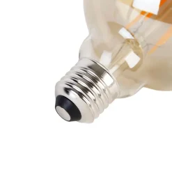 LUEDD Filament Lampen|Led Lampen*E27 3-stufig dimmbare LED-Glühbirne G95 Goldglas 5W 380lm 2200K