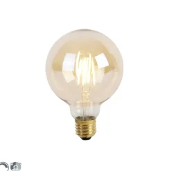 LUEDD Led Lampen*E27 3-stufig dimmbare LED-Lampe G95 Goldline 5W 530 lm 2200K