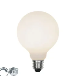 LUEDD Led Lampen*E27 3-stufig dimmbare LED-Lampe G95 Milchglas 5W 550 lm 3000K