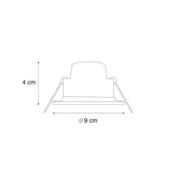 QAZQA Professional Schlafzimmerlampen|Küchenlampen*Einbauleuchte weiß inkl. Dim-to-Warm LED 7W IP65 - Blanca