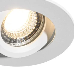 QAZQA Küchenlampen|Esszimmerlampen*Einbauleuchte weiß schwenkbar 6,5 cm inkl. LED IP54 Ultra Slim - Pupil