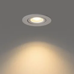 QAZQA Küchenlampen|Esszimmerlampen*Einbauleuchte weiß schwenkbar 6,5 cm inkl. LED IP54 Ultra Slim - Pupil